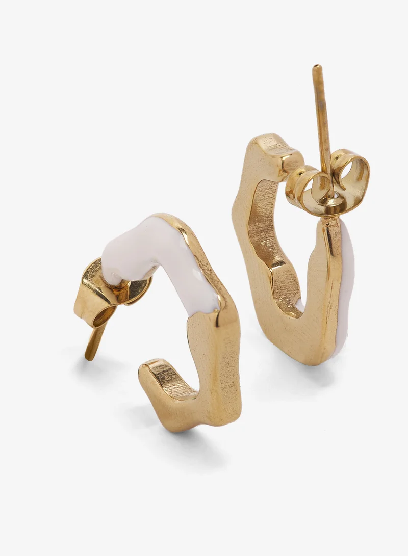 جينجر أقراط دائرية غير متماثلة