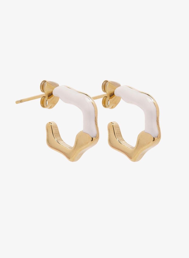 جينجر أقراط دائرية غير متماثلة - Image 1