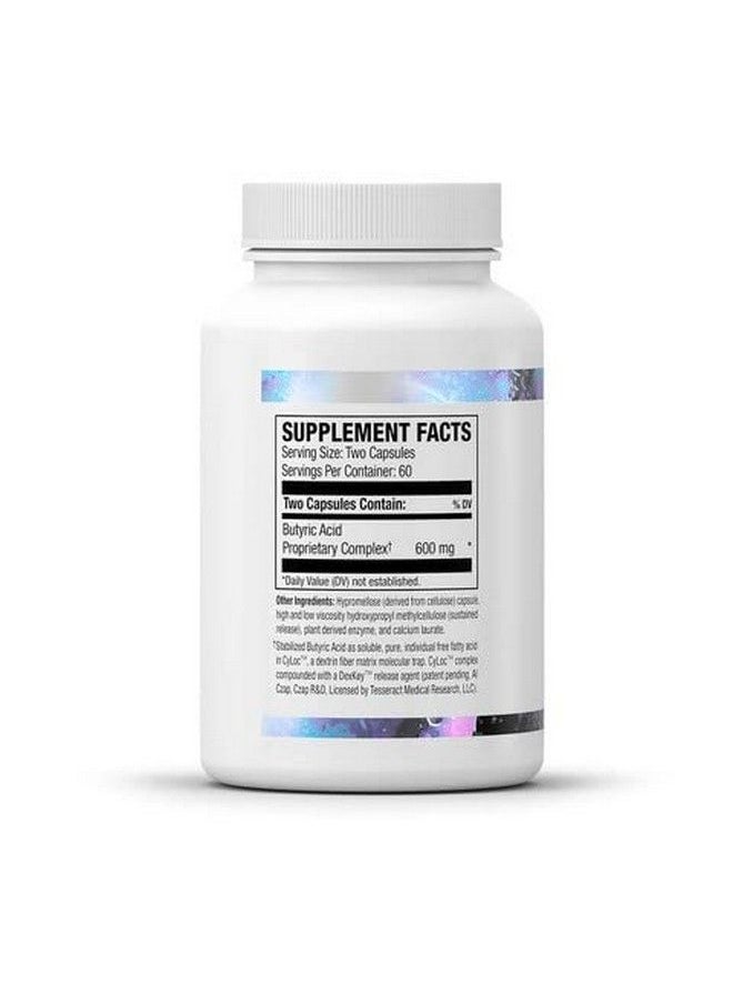 Tesseract Medical Research - Probutyrate Gut Health Supplement Butyric Acid Complex Gastrointestinal Support Supplement Helps Restore Balance To Stabilize Gut Microbiome 600Mg 120 Capsules - Image 1
