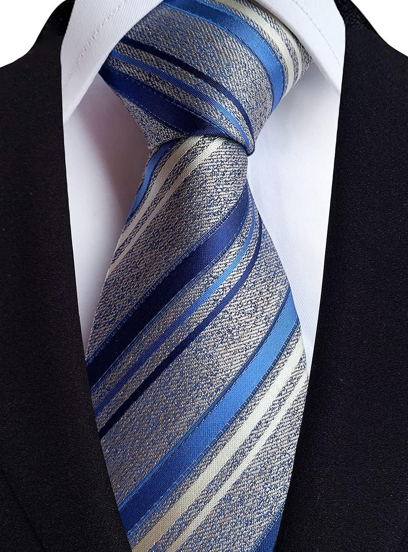 Adulove Men's Necktie Classic Silk Tie Woven Jacquard Neck Ties 6 PCS - Image 3