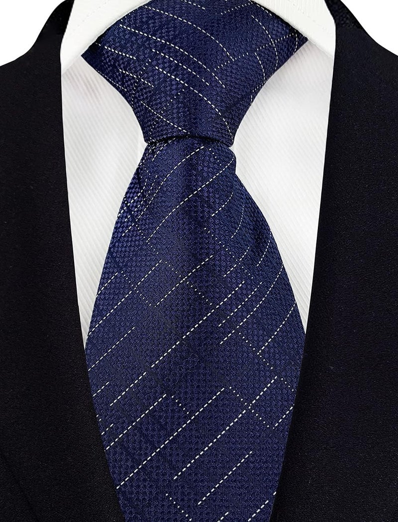 Adulove Men's Necktie Classic Silk Tie Woven Jacquard Neck Ties 6 PCS - Image 4