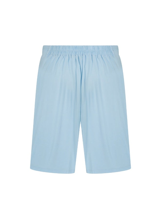 Men's short-sleeved sleepwear - sky blue - Image 4