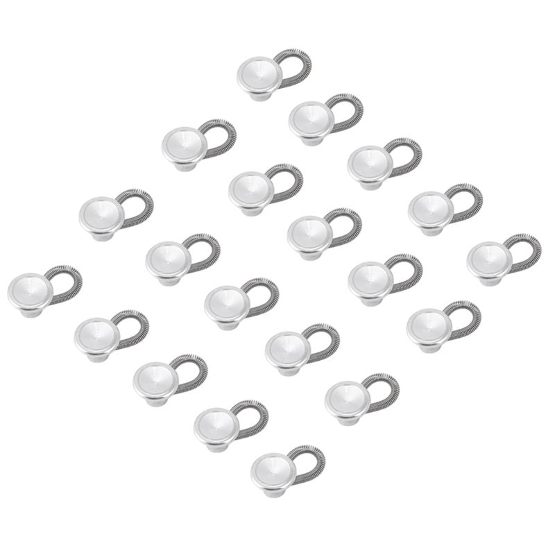 20pcs Flexible Spring Waist Extending Buttons Collar Expanders for Shirt Collar Jeans - Image 3