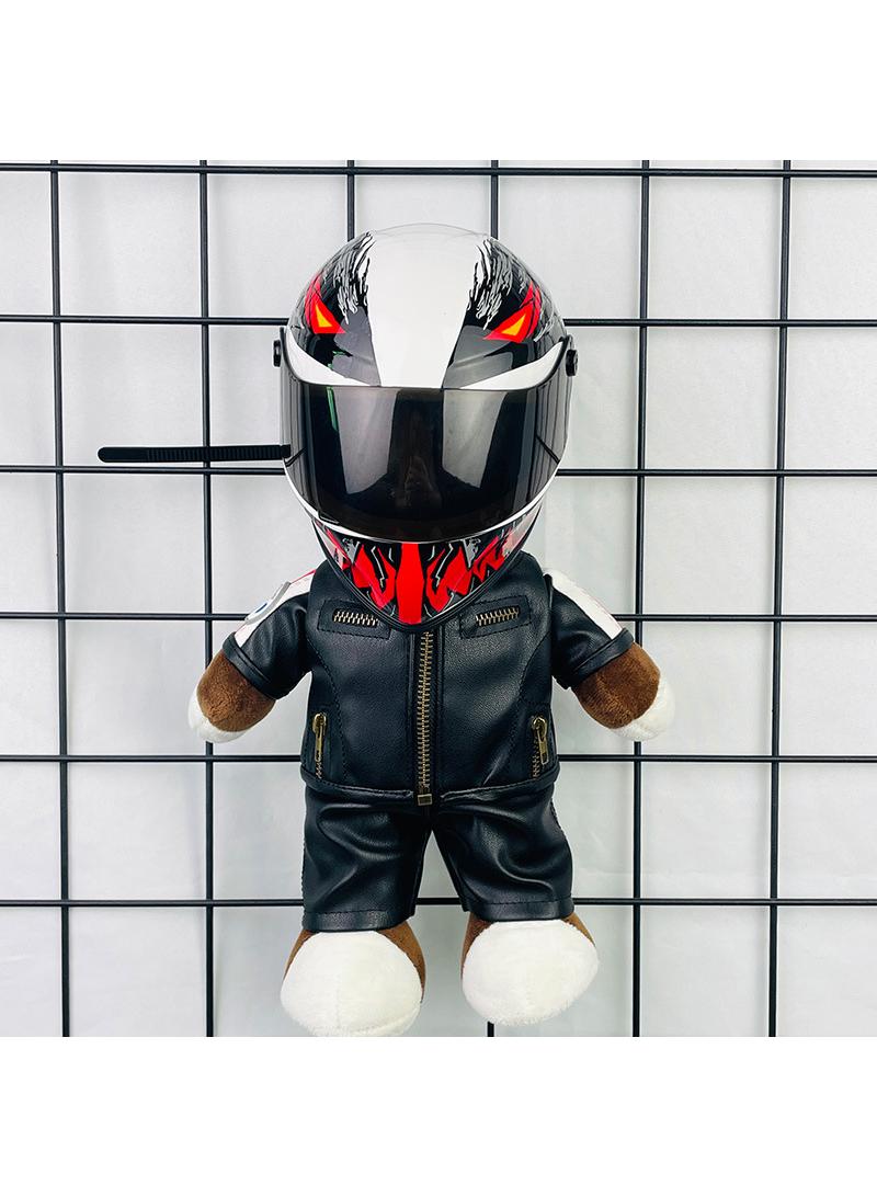 Y&D Mini Style Full Face Plush Toy Helmet Motorcycle Lover’s Small Racing Crash Helmet Souvenir Ornament Desk Decorator Motorsport Fans Gift 30cm  - Image 1