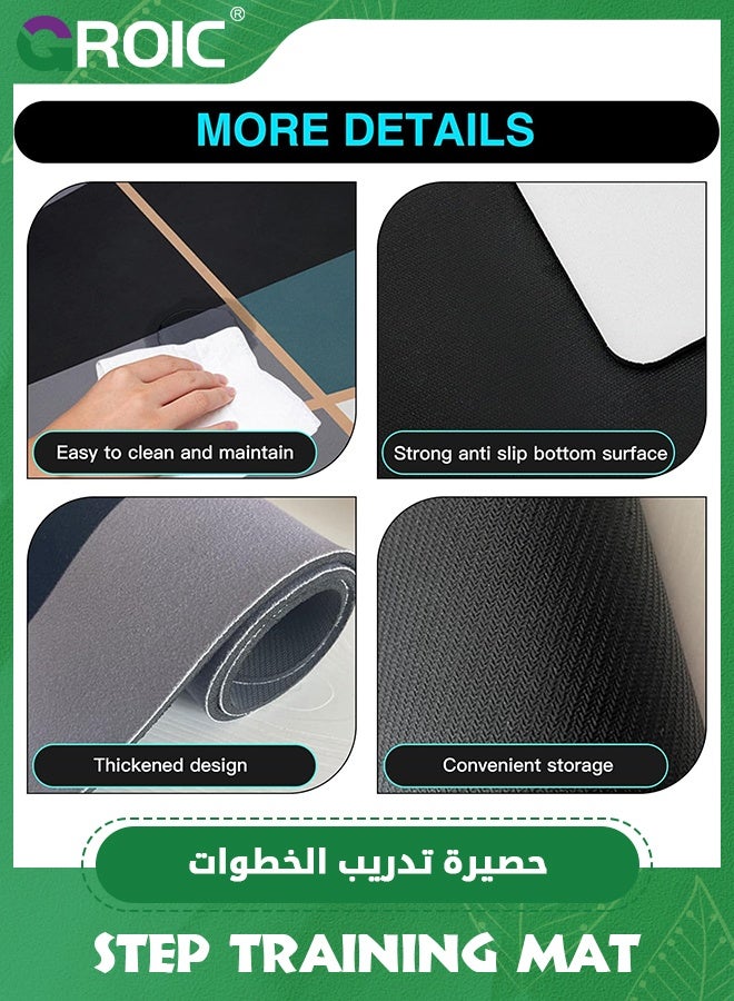 GROIC Basketball Footstep Training Mat, Basketball Train Mat, Non-Slip Shock Absorbing Silent Basketball Dribble Trainer, Basketball Practice Equipment for Control Training (60*90 cm) - Image 3