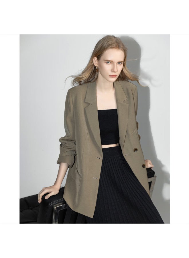 Dme Chic Lapel Shoulder Padded Blazer Women's Jacket - Image 5