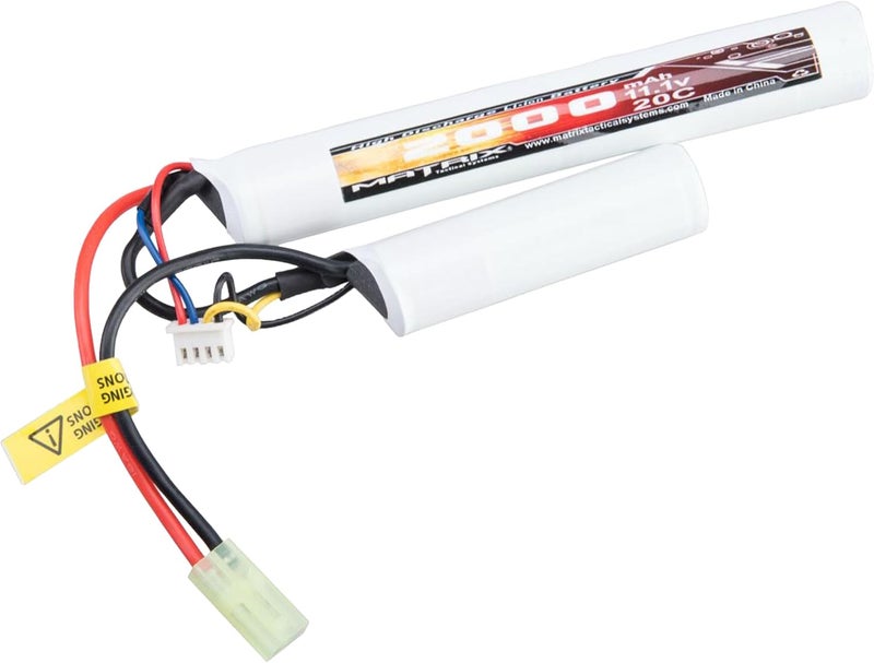 Evike Airsoft - Matrix High Performance 11.1V Butterfly Type Airsoft Li-Ion Battery (Model: 2000mAh - 15C / Small Tam) - Image 1