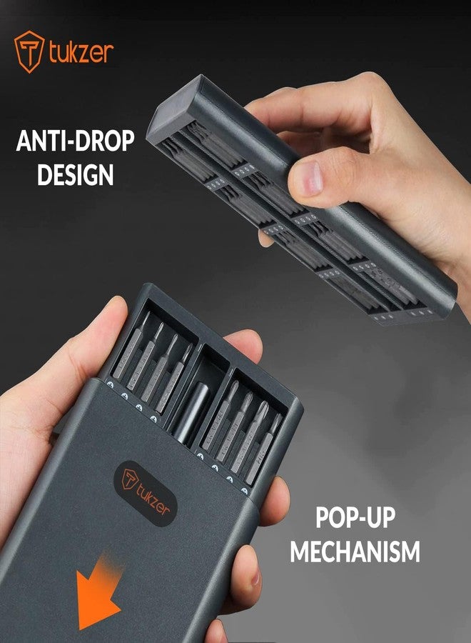 Tukzer 62 In 1 Mini Precision Screwdriver Set with Magnetic Head & CR-V Alloy Bits for Mobile Phone, Tablet, PC & Household Repair Tool Kit - Grey - Image 4