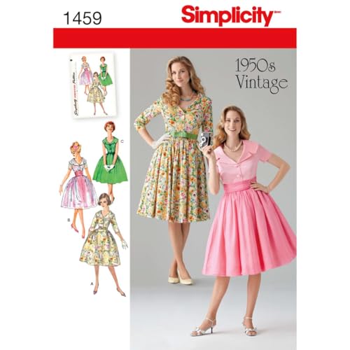Simplicity Vintage Simplicity 1459 Vintage Fashion 1950's Women's Dress Sewing Pattern, Sizes 16-24 - Image 4