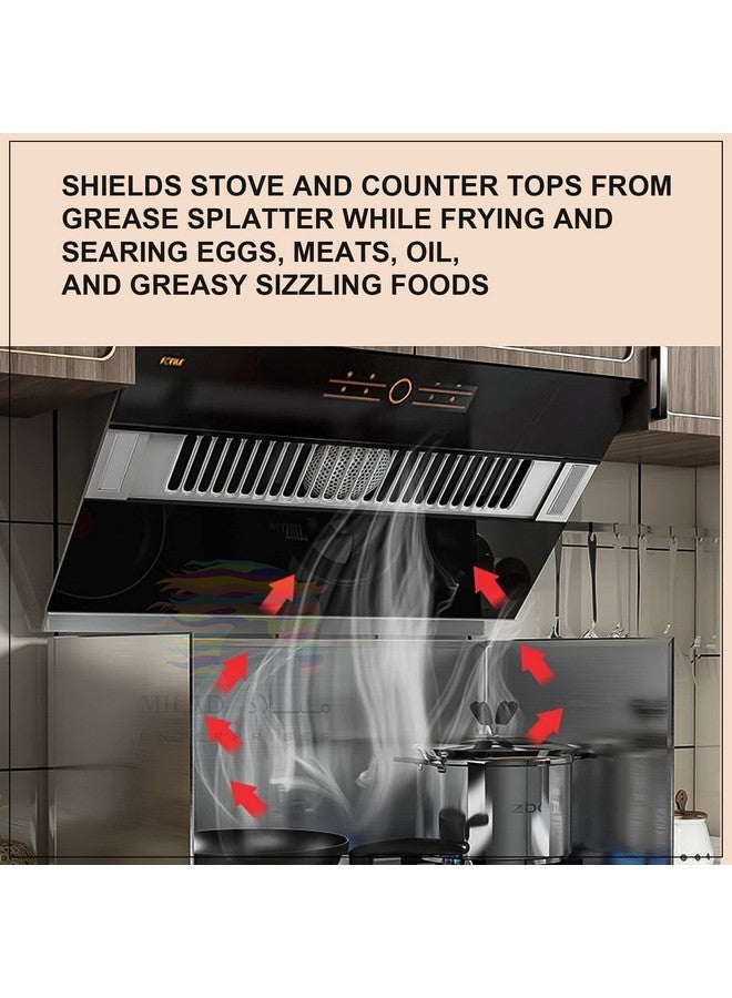 Milad MILAD Stainless Steel Oil Baffle Splatter Shield Guard for Kitchen(76 L x 38 W x 38 H CM's, 4 fold)  - Image 5