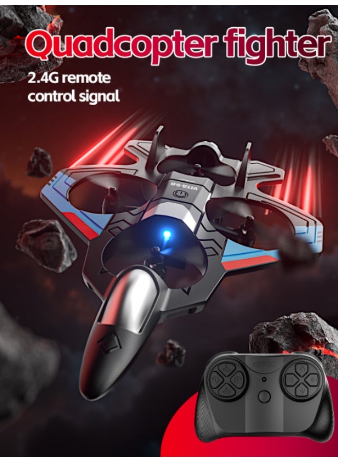 DAT L7012 RC Fighter Jet Drone (Upgraded from L0712) – 2.4GHz, VTOL, 360° Flip, LED - Image 2