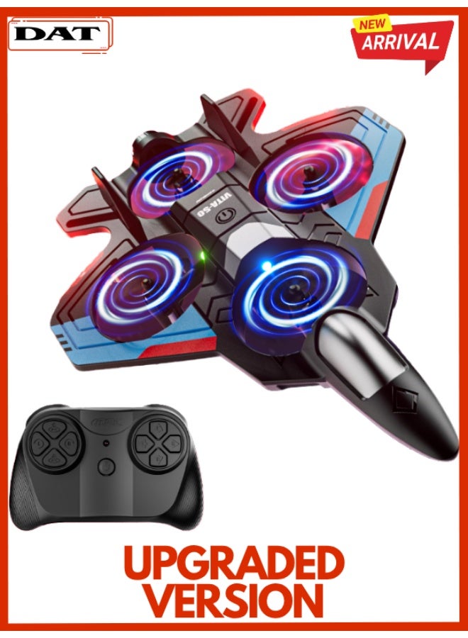 DAT L7012 RC Fighter Jet Drone (Upgraded from L0712) – 2.4GHz, VTOL, 360° Flip, LED - Image 1