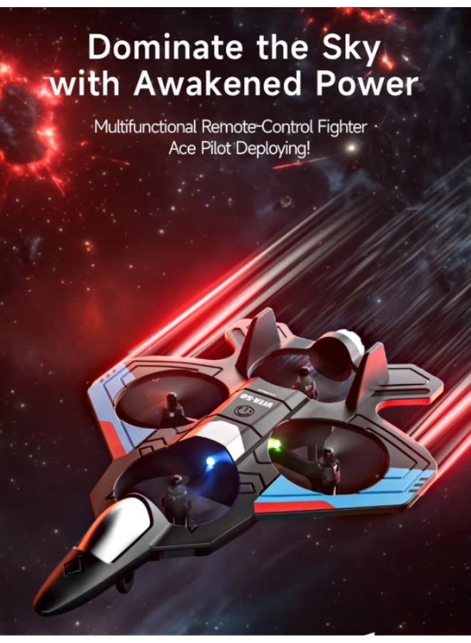 DAT L7012 RC Fighter Jet Drone (Upgraded from L0712) – 2.4GHz, VTOL, 360° Flip, LED - Image 5