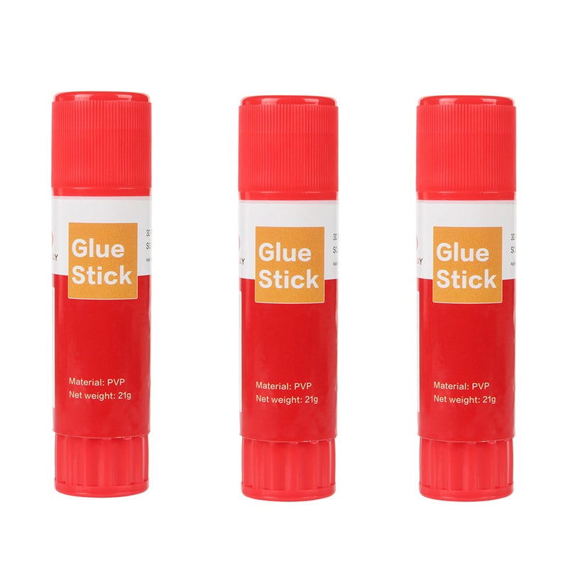 3D Printer Glue Sticks PVP Solid Glue Sticks Washable for Hot Bed Platform Glass Plate Easy Removing 3PCS Red - Image 1