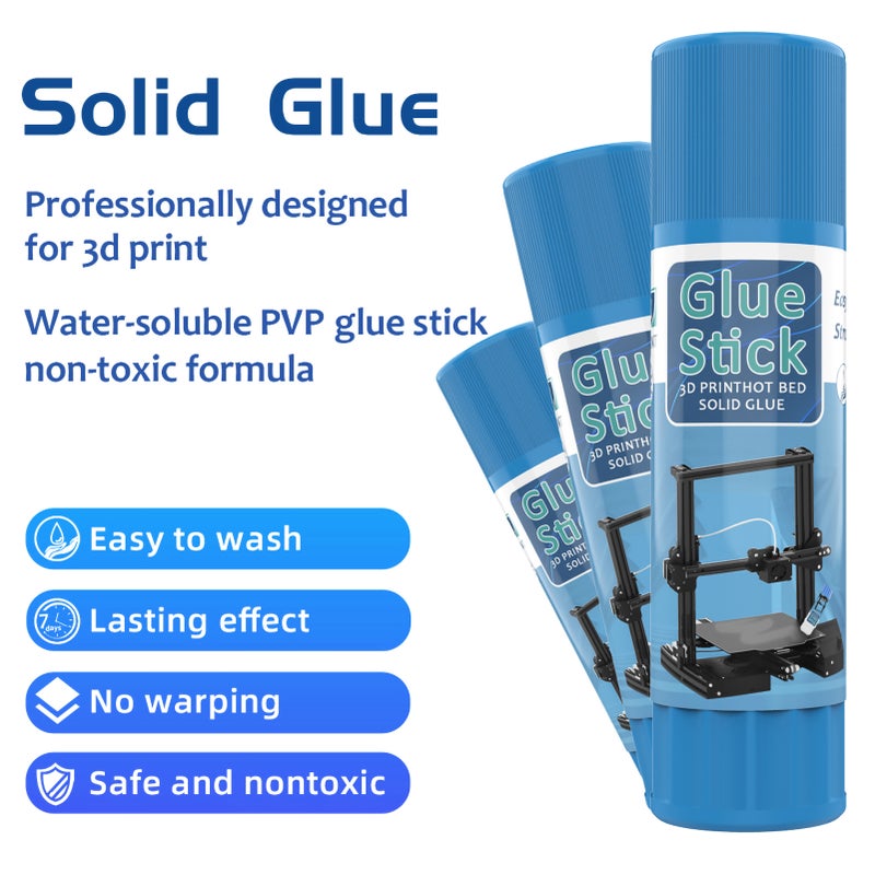 3D Printer Glue Sticks PVP Solid Glue Sticks Washable for Hot Bed Platform Glass Plate Easy Removing 3PCS Red - Image 3
