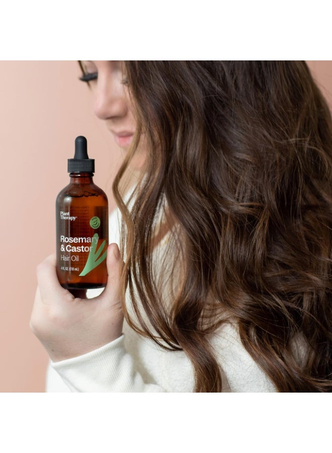 Plant Therapy زيت إكليل الجبل وزيت الخروع من بلانت ثيرابي - 4 أونصات علاج للشعر للنمو، اللمعان، النعومة، فروة رأس صحية وقناع للشعر - Image 4