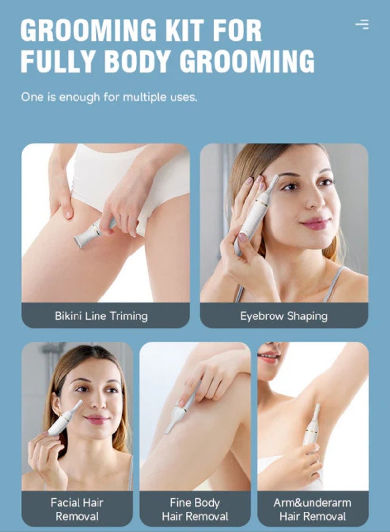 ENCHEN Facial Hair Remover & Eyebrow Trimmer for Women , 3-in-1 – Bikini, Face & Eyebrow Grooming, Waterproof, Battery-Powered, Safe & Gentle Precision Trimming - Image 3