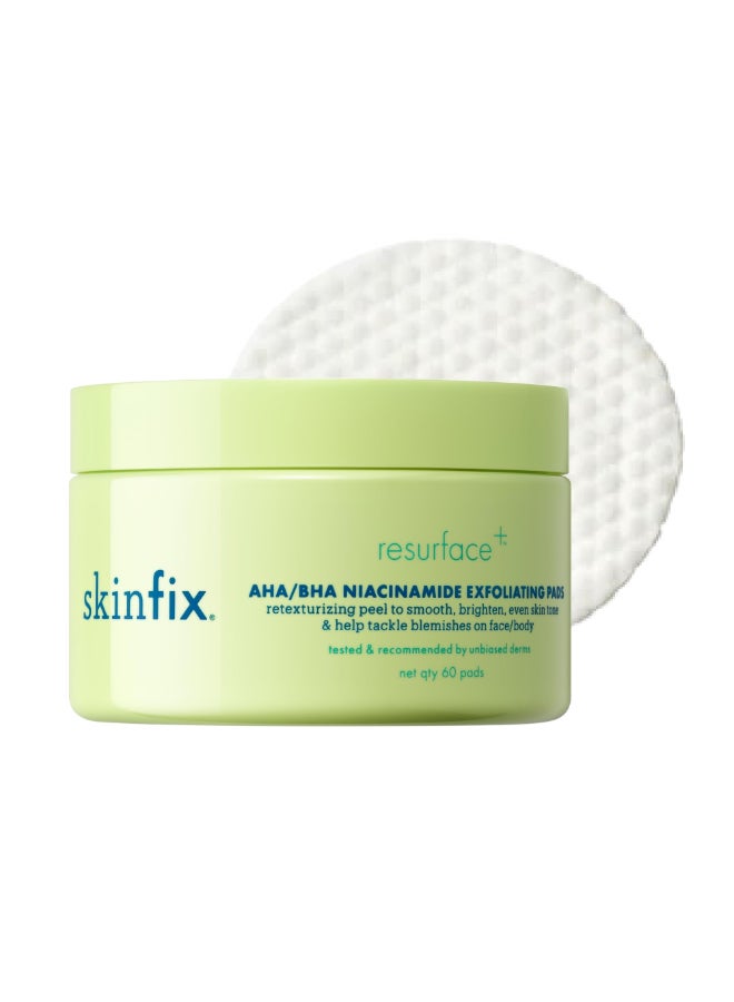 Skinfix AHABHA Niacinamide Exfoliating Pads 60 Pads Visibly Reduces Discoloration Removes Dead Skin Releases Ingrown Hairs Unclogs Pores with Lactic Acid Vegan Cruelty Free - Image 3