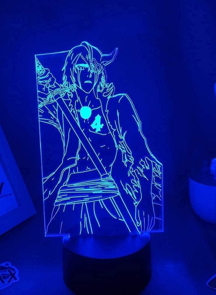 althiqahkey 3D Illusion Lamp Anime Night Light Anime Lamps Bleach Anime Figure Ulquiorra Cifer 3D Lamps Led Illusion Night Lights Cool Neon Gift 7 Colors Lighting - Image 2
