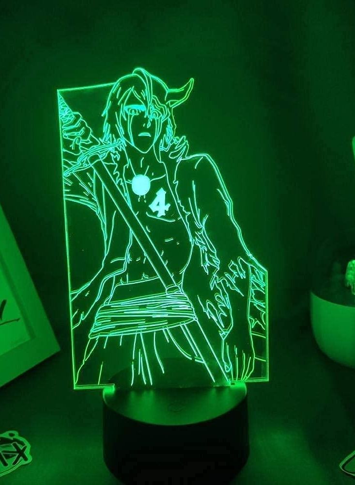 althiqahkey 3D Illusion Lamp Anime Night Light Anime Lamps Bleach Anime Figure Ulquiorra Cifer 3D Lamps Led Illusion Night Lights Cool Neon Gift 7 Colors Lighting - Image 4