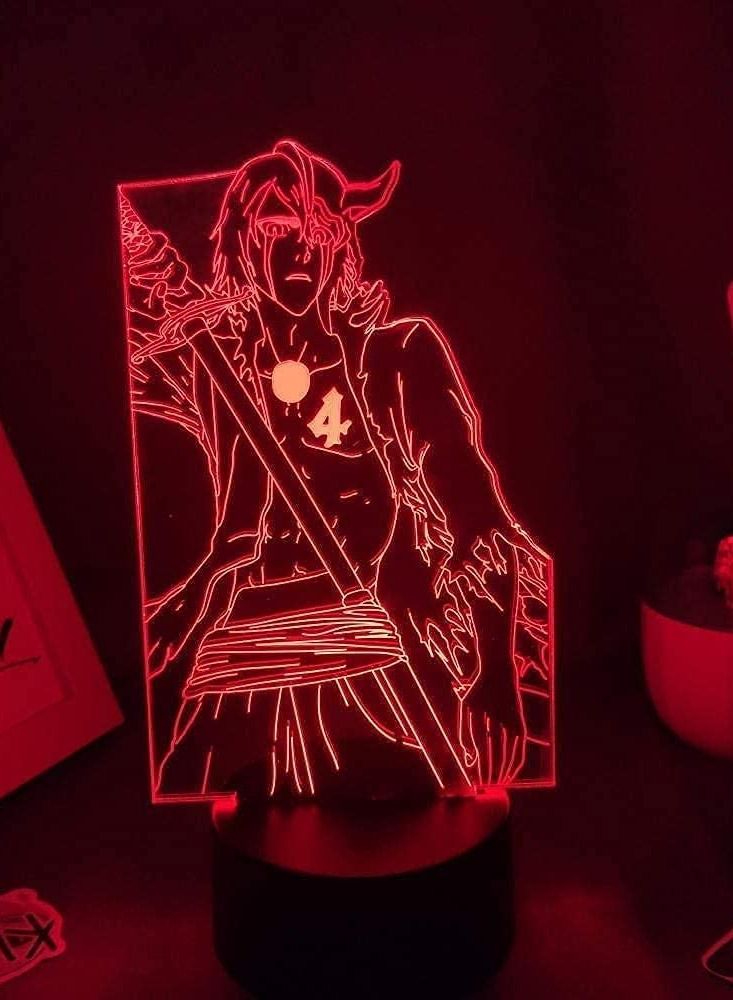 althiqahkey 3D Illusion Lamp Anime Night Light Anime Lamps Bleach Anime Figure Ulquiorra Cifer 3D Lamps Led Illusion Night Lights Cool Neon Gift 7 Colors Lighting - Image 1