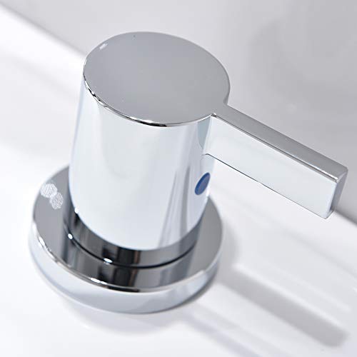 Phiestina Widespread Bathroom Sink Faucet, 3 Hole 8 Inch Chrome Finish, Modern Vanity Faucet with Metal Pop Up Drain, WF015-1-C - Image 3
