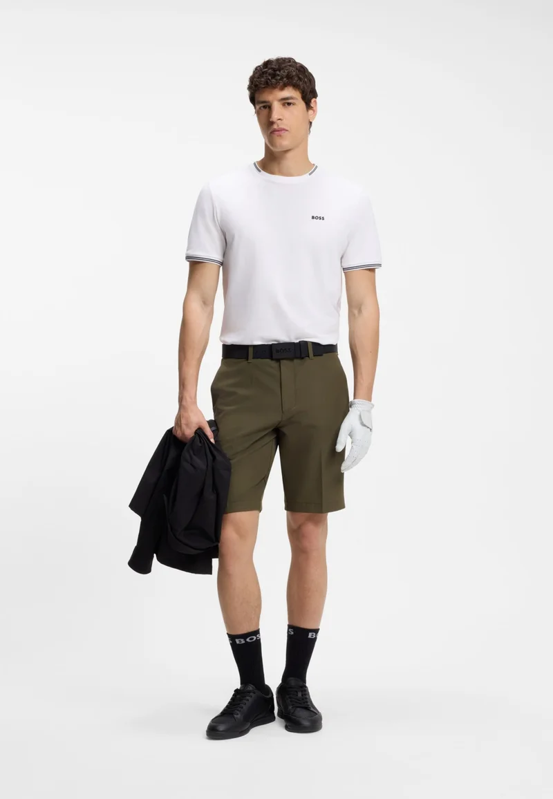 BOSS Slim-fit shorts in water-repellent stretch fabric