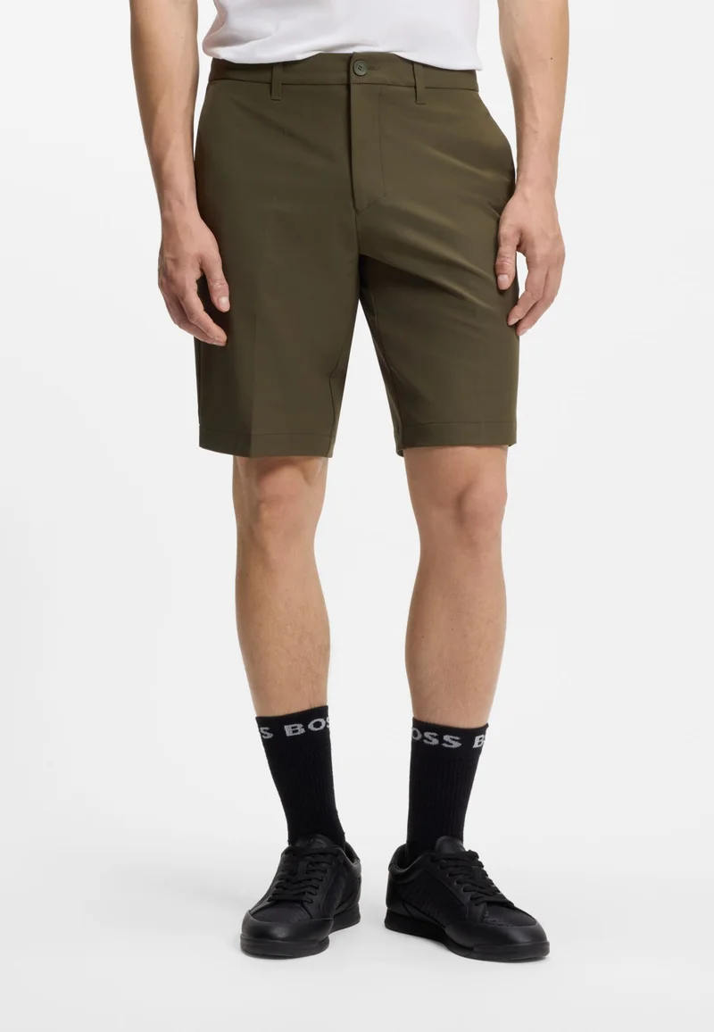 BOSS Slim-fit shorts in water-repellent stretch fabric