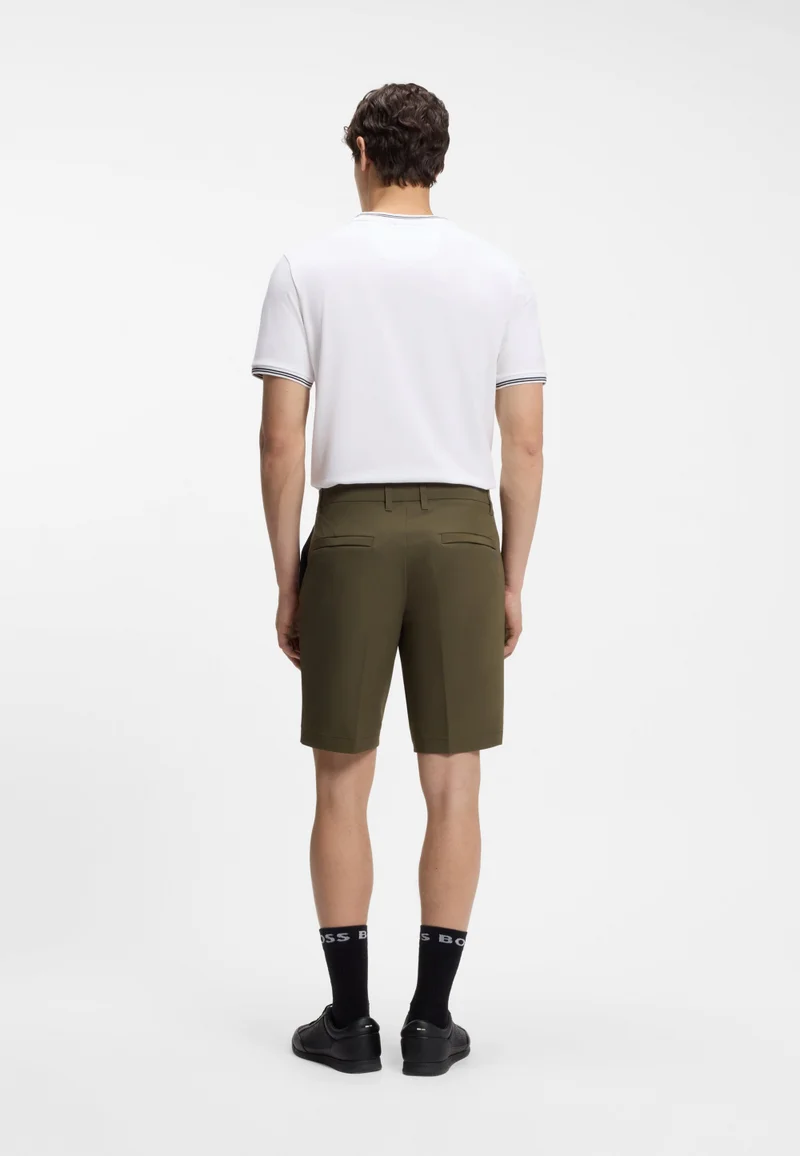 BOSS Slim-fit shorts in water-repellent stretch fabric
