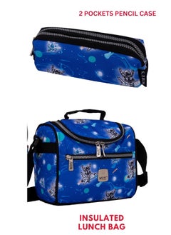 Wires 3 Piece Kids School Trolley Bag laptop compartment Big Wheels With Lunch bag & Pencil Case  - Image 5