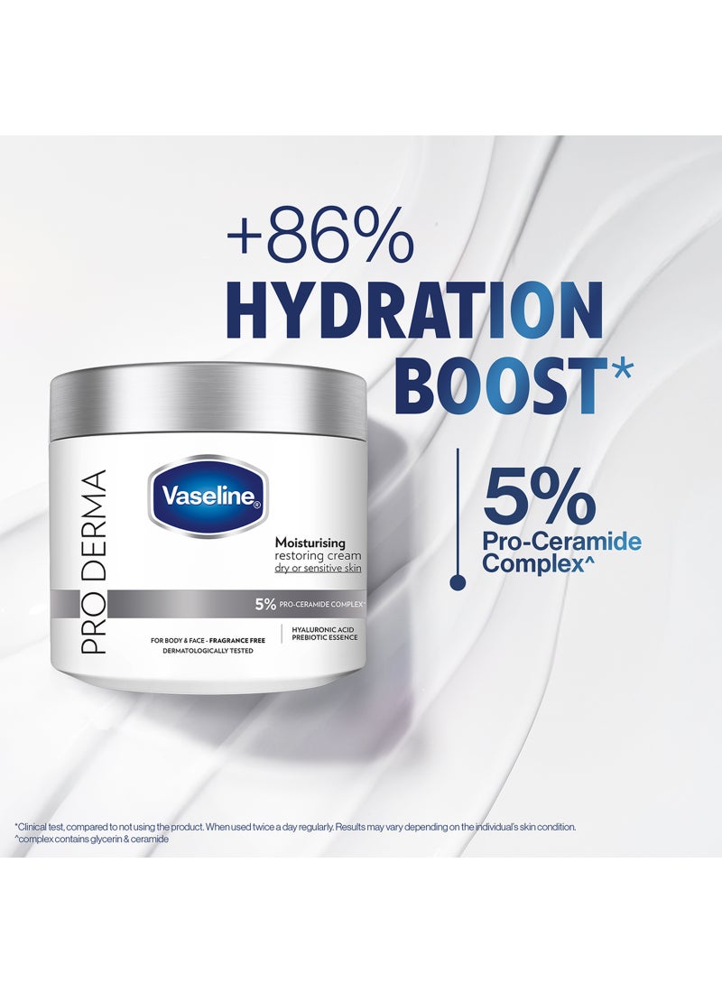 Vaseline Pro Derma  Fragrance Free Moisturising Restoring Cream, for dry or sensitive skin - Image 3