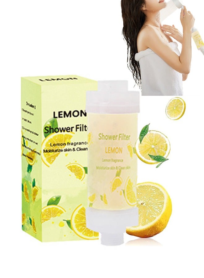 Sthxyfaith Shower Filter,Fragrance Shower Filters,Shower Filters with Aroma Therapy,Vitamin C Shower Filter,Soften Hard Water,Chlorine & Flouride Removal,Skin & Hair Care (Lemon) - Image 2