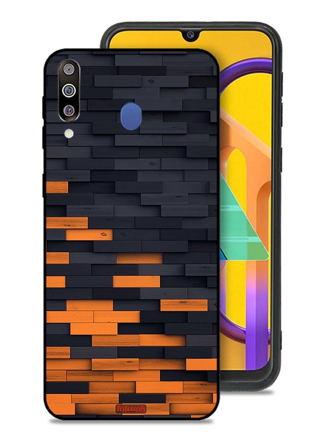 Tolwak Samsung Galaxy M30 Protective Case Cover Wooden Wall - Image 1