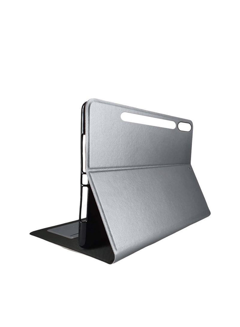 Cat - Cot Samsung Galaxy Tab S10 FE 10.9 5G 2025 (10.9 inches) CAT-COT Series PU Leather with Card Holder Flip Case Cover - Grey  - Image 2