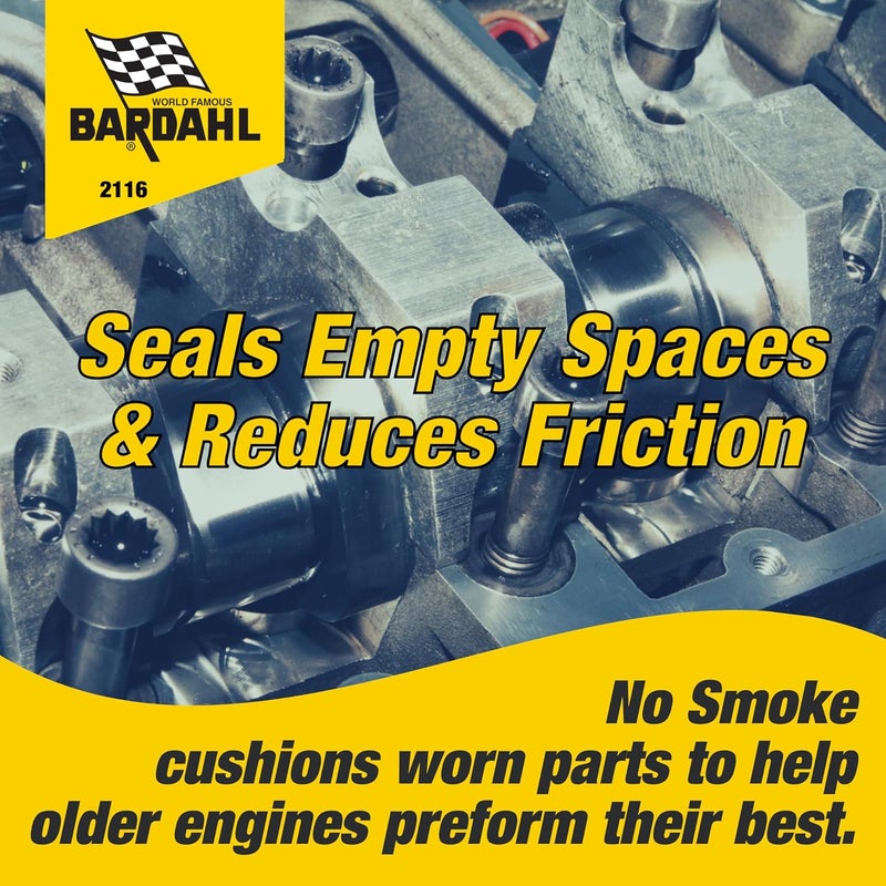 باردال 2117 NoSmoke + StopLeak - إضافة زيت المحرك - معالجة حرق الزيت والدخان الزائد من العادم - مانع تسرب زيت المحرك - إيقاف الدخان وتهدئة المحركات الصاخبة مع استعادة المحركات - 16 أونصة سائلة - Image 3