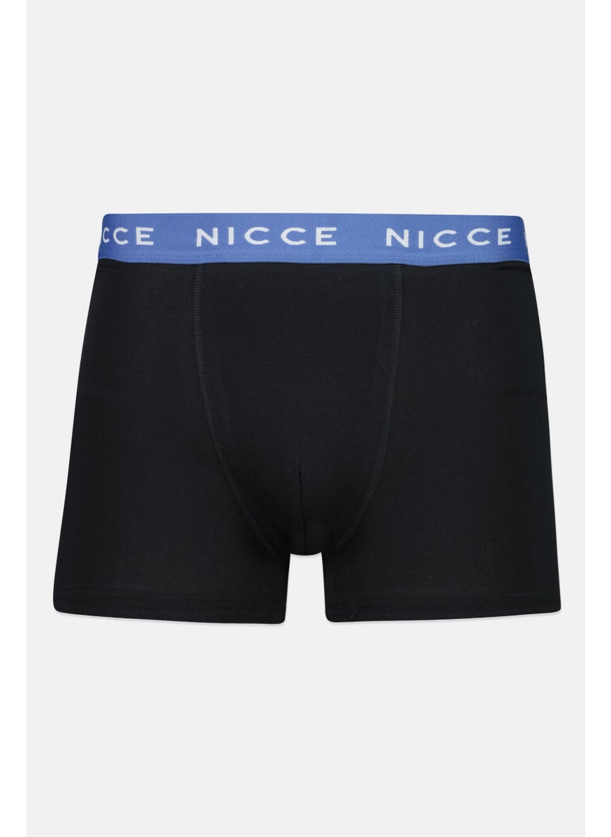 Nicce - Men 3 Pieces Brand Logo Boxer Briefs, Black - Image 1