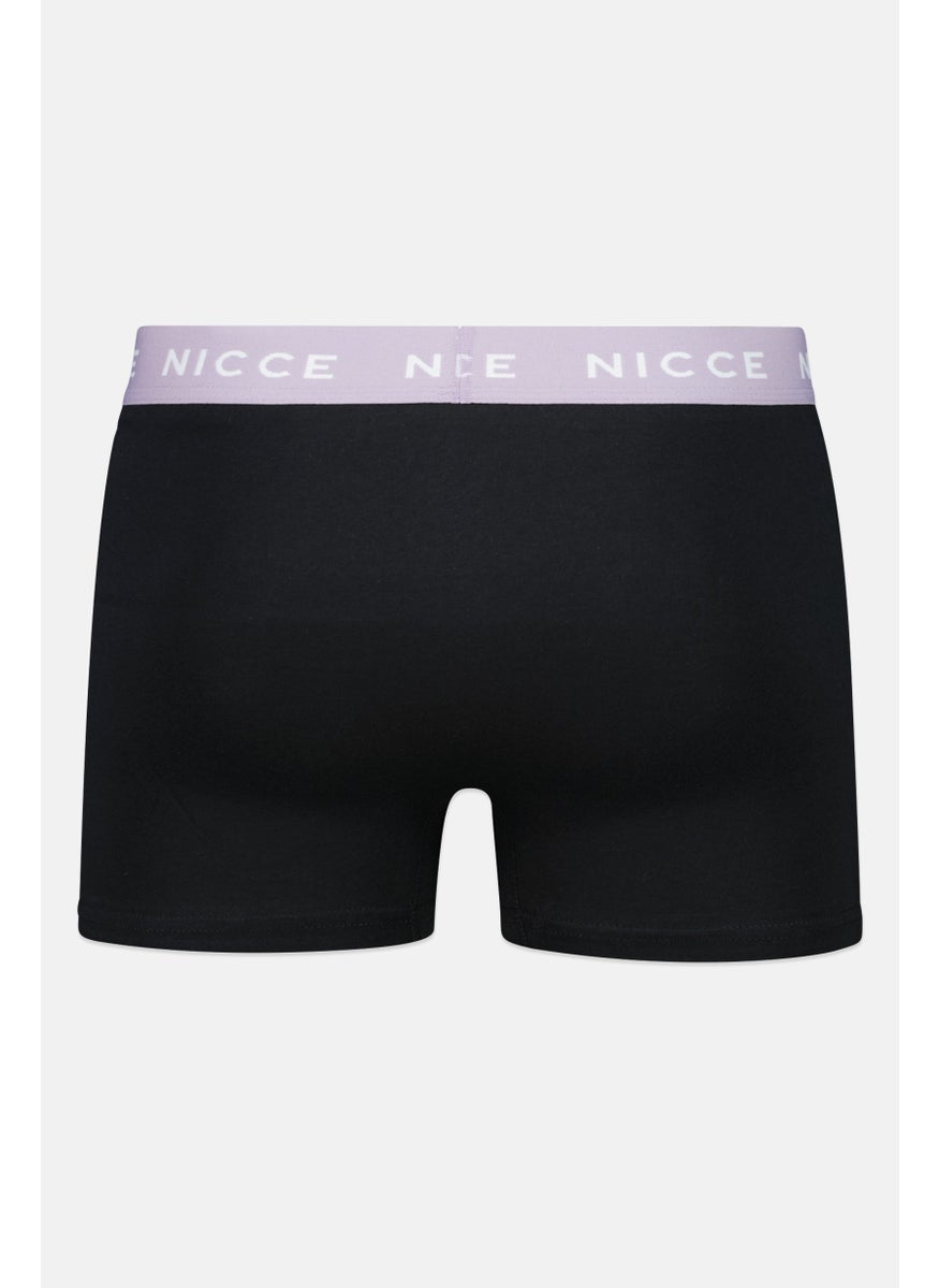 Nicce - Men 3 Pieces Brand Logo Boxer Briefs, Black - Image 1