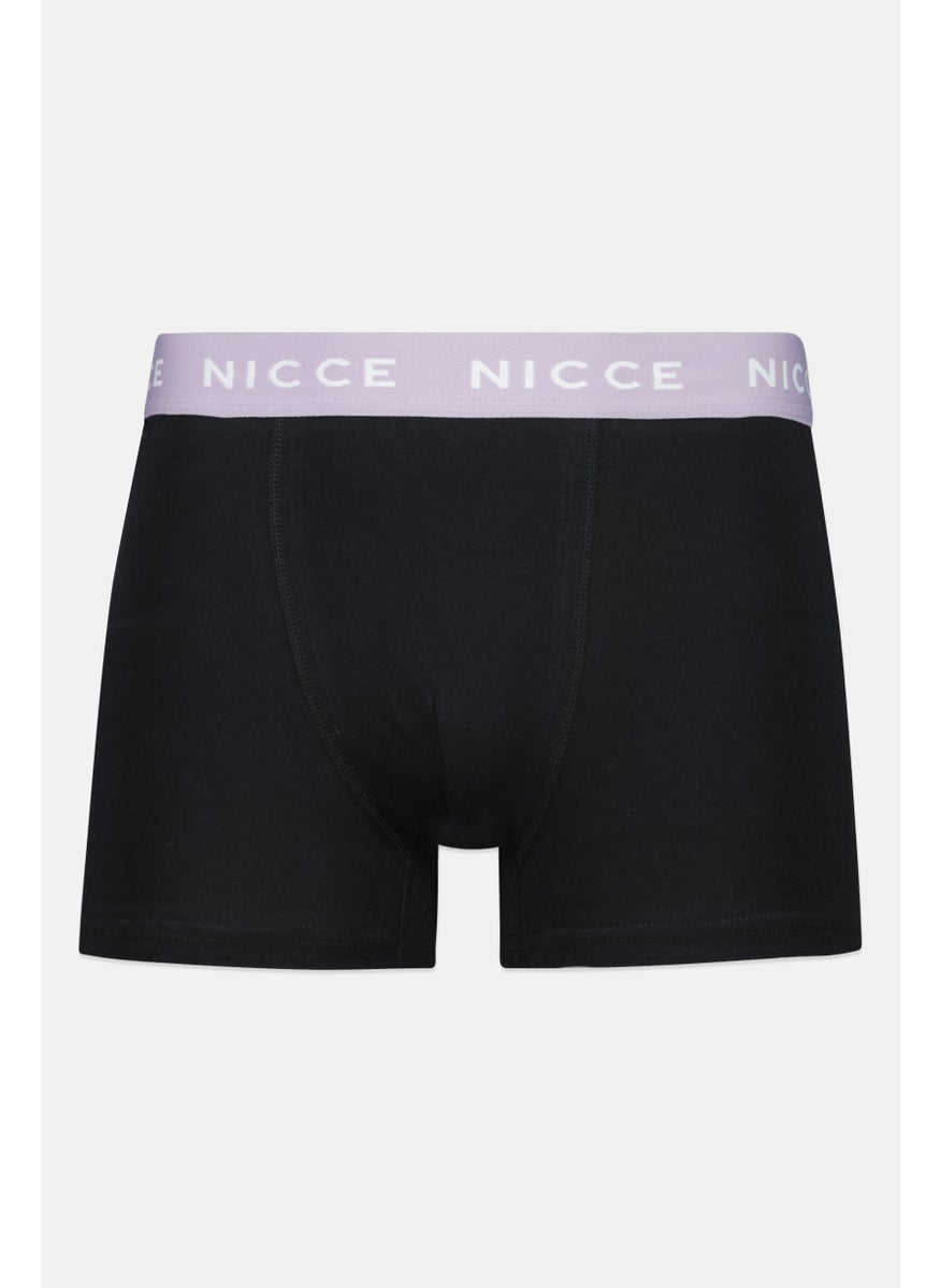 Nicce - Men 3 Pieces Brand Logo Boxer Briefs, Black - Image 1