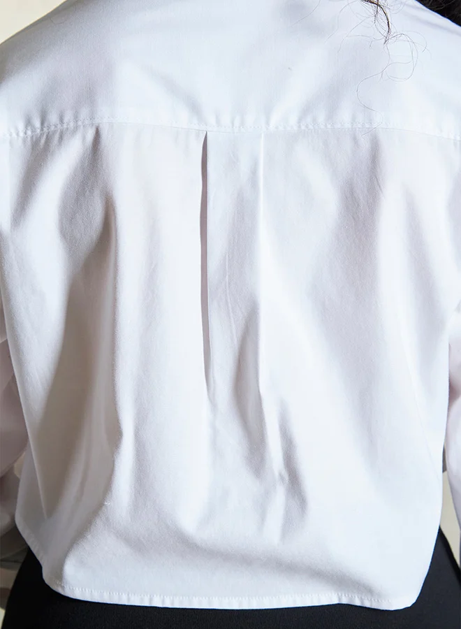 Virgio VIRGIO 100% Cotton Crop Shirt With Cargo Pockets