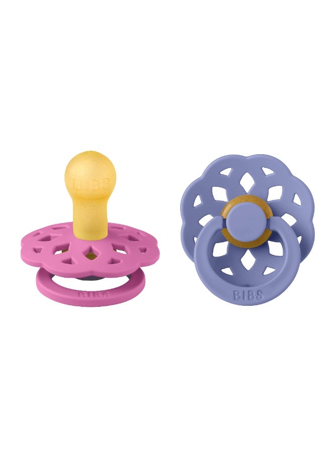 BIBS Pacifier Boheme 2 PACK Latex Size 1 Bubblegum/Peri - Image 2