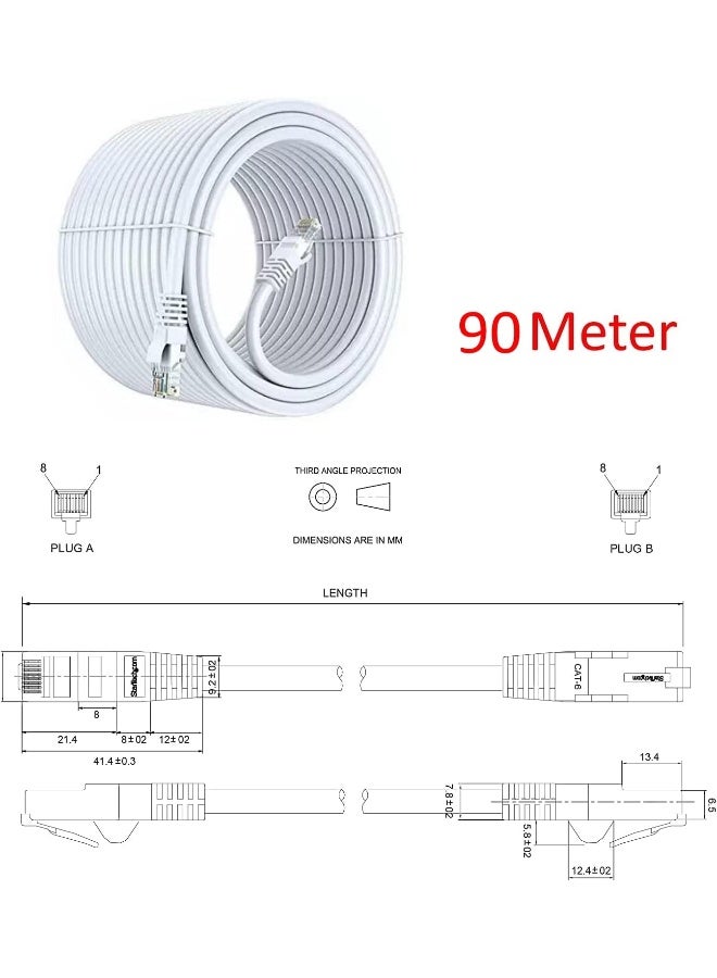 Lecxo 3G+ Cat6E Utp Patch Cable 23Awg Grey 100 Meter - Image 2