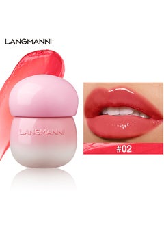 LANGMANNI Pudding Glow Lip Balm, Velvet-Smooth Lip Gloss For Nourished, Glowing Lips, Hydrating, Non-Sticky Glossy Tinted Lip Balm Makeup  - Image 2