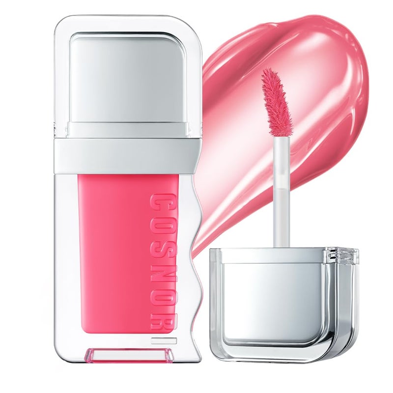 COSNORI Flow Wave Lip Tint - Vegan Glassy Lip Gloss, Lightweight & Long-lasting, Plant-derived Oil Moisturizer, K-Beauty (01 SURFY) - Image 1