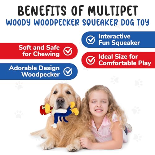 Multipet Woody Woodpecker Bird Dog Toy Small | Funny Bird Dog Toy | Small Woodpecker Dog Squeaker | Multicolor | Officially Licensed (6") - Image 4