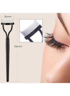 KingMas 9 in 1 Eyebrow Kit, Face Razors, Facial Trimmer Shaver, Eyelash Comb, Angled Brush, Grooming Scissors, Tweezers for Women  - Image 3