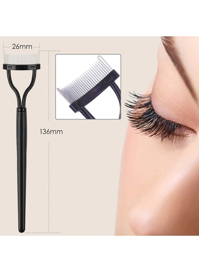 KingMas 9 in 1 Eyebrow Kit, Face Razors, Facial Trimmer Shaver, Eyelash Comb, Angled Brush, Grooming Scissors, Tweezers for Women - Image 3