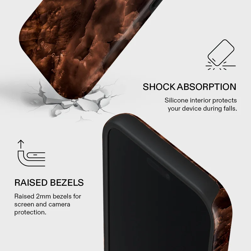 BURGA iPhone 17 Pro Max Toasted Chestnut Premium Case Compatible with Hybrid Dual-Layer Hard Shell + Silicone Protection - Scratch-Resistant Shockproof Mobile Cover