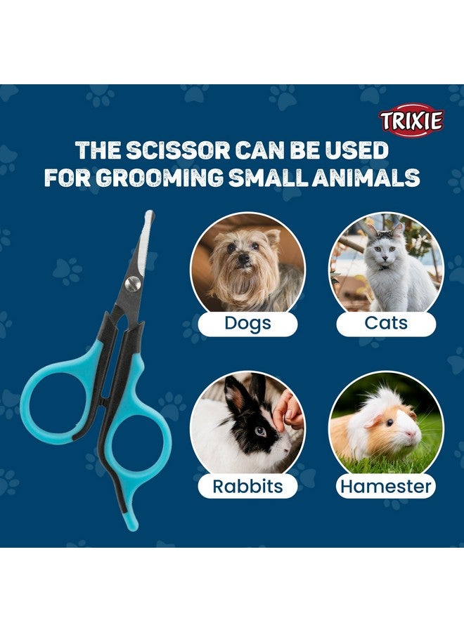 TRIXIE Face And Paw Scissors | Stainless Steel Grooming Scissors For Dogs And Cats | Non-Slip Rubber Handle For Easy Grip | Round-Tip Design Makes It Safe To Use Around Your Pets Face 9Cm - Image 4