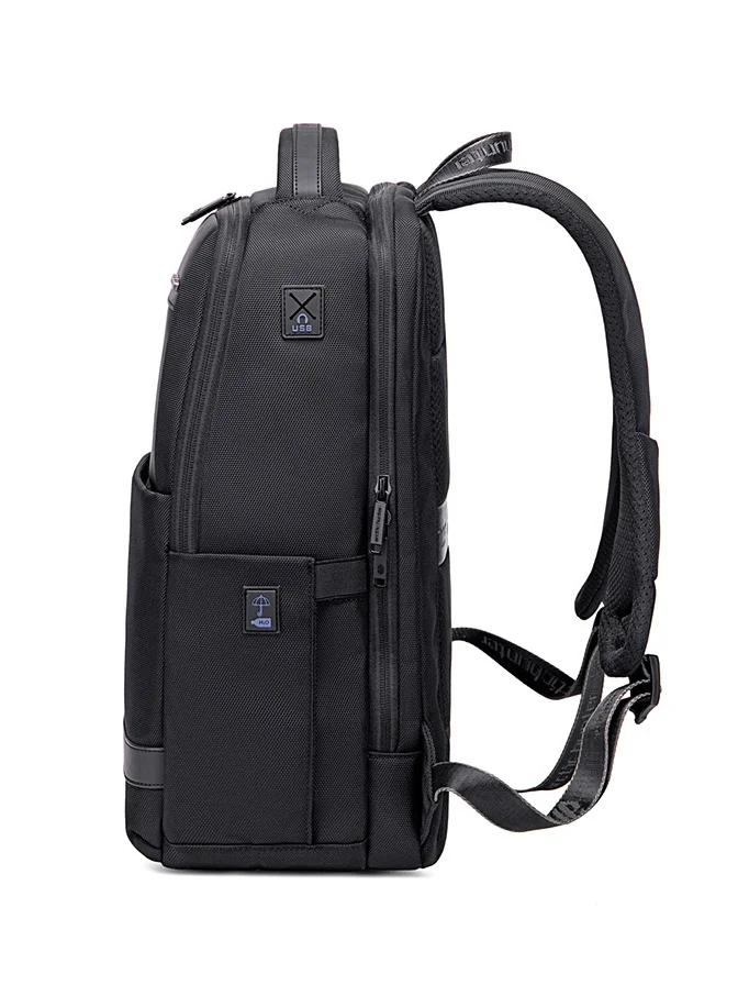 ARCTIC HUNTER Classic Business Travel Backpack School Shoulder Book Laptop Bag with Laptop Compartment for Men and Women B00498 Black