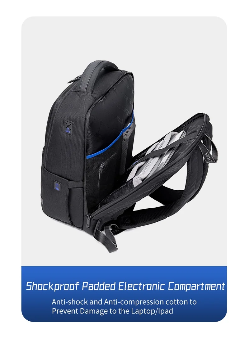 ARCTIC HUNTER Classic Business Travel Backpack School Shoulder Book Laptop Bag with Laptop Compartment for Men and Women B00498 Black